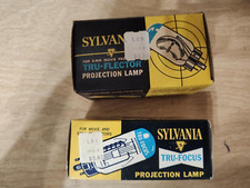 2 Vintage Sylvania Projector Lamps Manual, DLG 150W, DFW 500W NOS