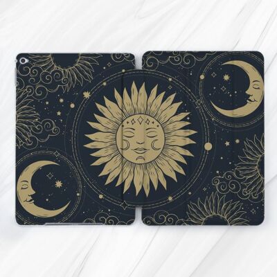 Sun Moon Crescent Magic Celestial Case For iPad 10.2 Air 11 13 Pro 13 Mini 10.9