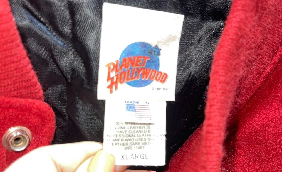 Vintage Planet Hollywood Letterman Jacket Men’s XL - Image 3 of 4