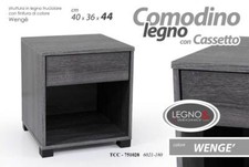 Mobile comodino comò con cassetto in legno truciolato wengè 40*36*44 TCC-751028