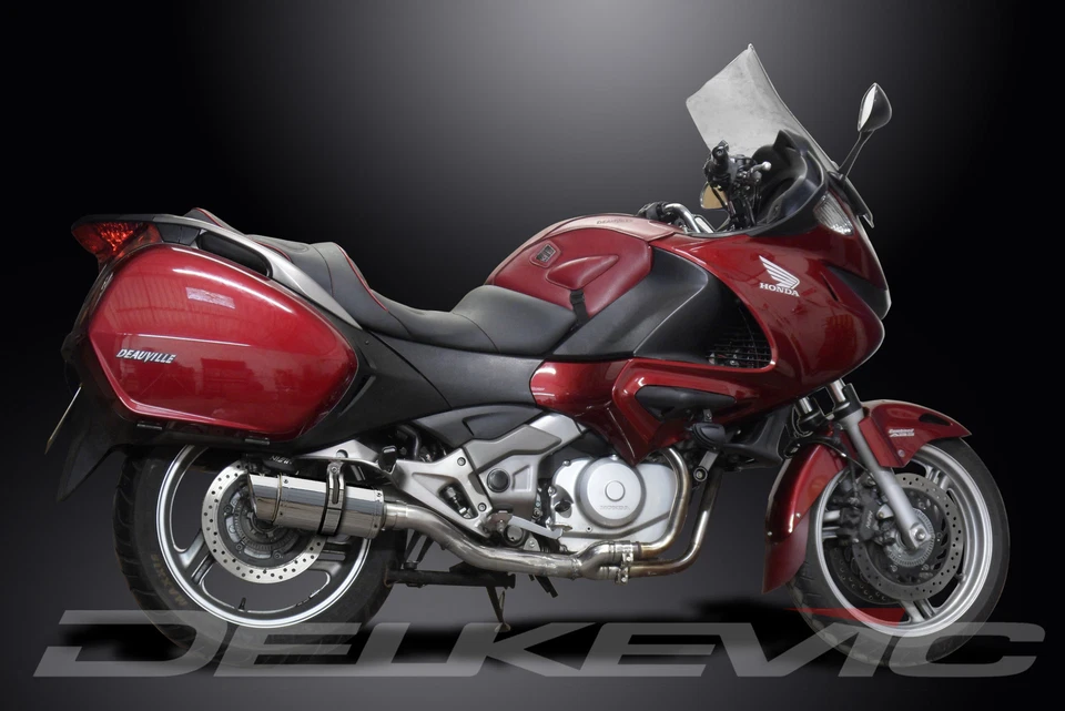 Kit silenciador de escape redondo de acero inoxidable de 8" deslizable Honda NT700V Deauville 2006-2015 Foto 4 de 4