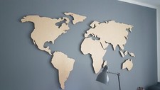 Weltkarte, 3D, Karte, Bild, Wandbild, Deko