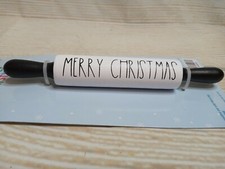 New "Merry Christmas" Wood Mini Rolling Pin Farmhouse Tier Tray Table Decor