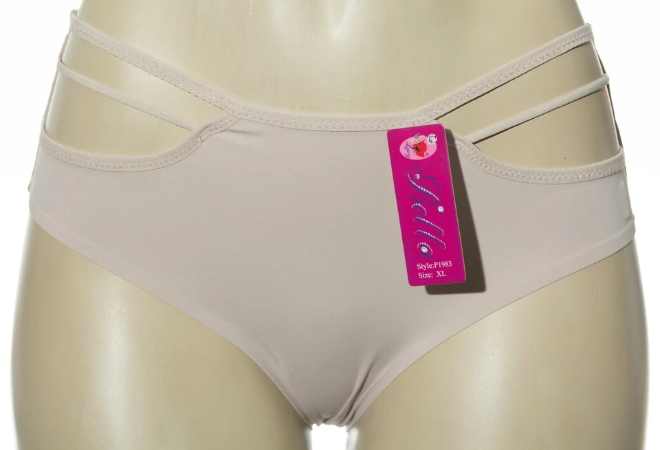 6 Women Solid Mixed Color Panties Laser Cut Bikini Underwear Brief S M L XL 1983 - Image 3 of 4