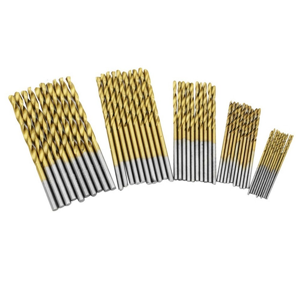 Small Drill Bit Set for Metal Masonry Wood 50pcs with 5 Different Sizes