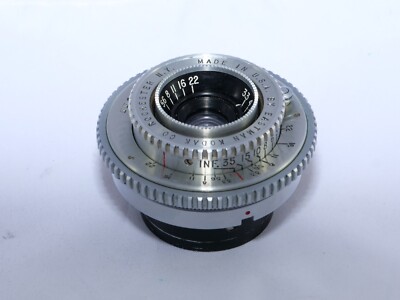 Kodak EKTRA 35mm/3.3 Ektar Compact Wide Angle lens. Case