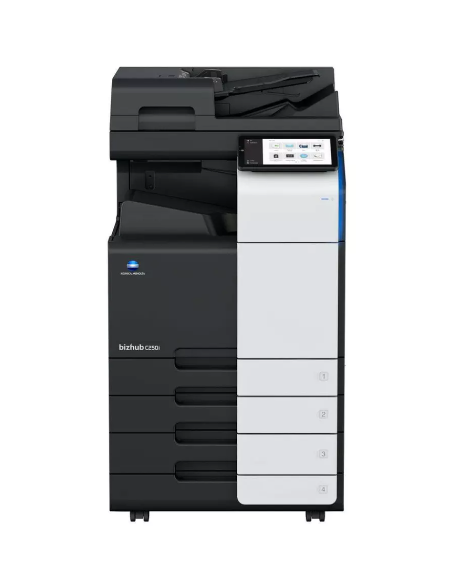 Konica Minolta bizhub C250i Combo: Copier, DSDF, Stand, and Toners