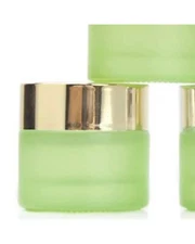 9 5g Empty Green Glass Cosmetic Jars