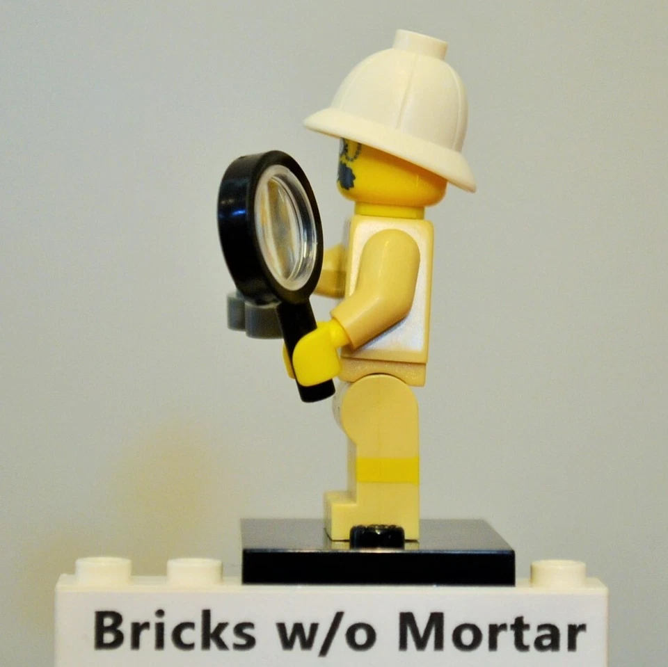 New Genuine LEGO Explorer Minifig w/ Binoculars + Magnifying Glass Series 2 8684 - Image 3 of 4