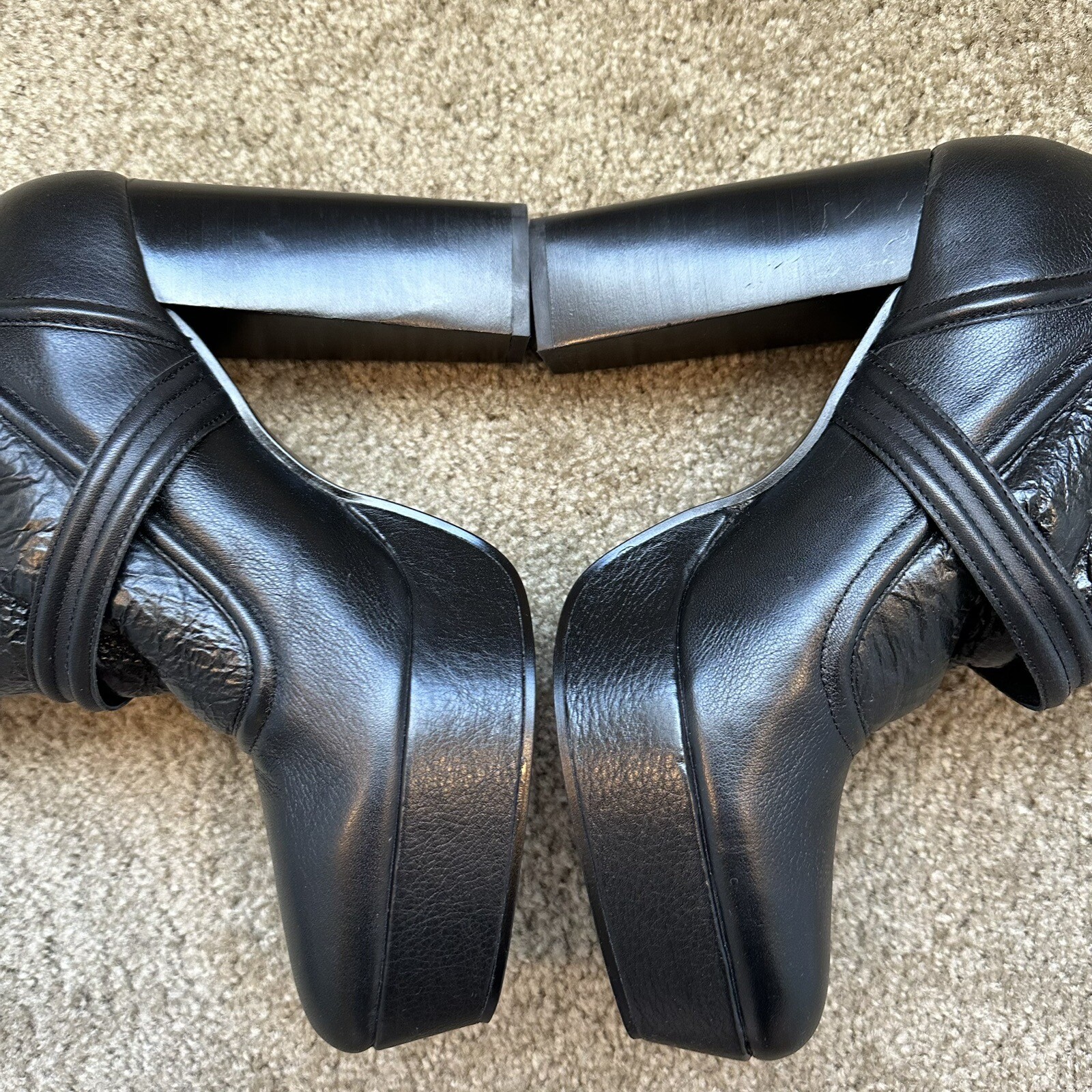New $329 Zara SRPLS Surplus Shearling Leather Platform Boots 1907/810 Size 10 image 9