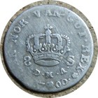 elf Denmark 8 Skilling 1700  Silver — photo 1
