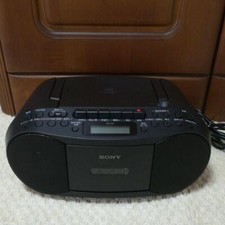 SONY CFD-S70 Black CD Cassette Boombox AM FM Headphone Input Jack Amplifier