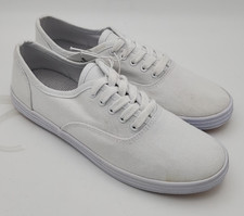 Zapato Deportivo Mossimo Supply Con Cordones Parte Baja de Lona TALLA: 8 BLANCO