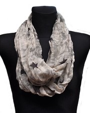 Loop Schal Seide Rundschal Halstuch Tuch Schlauchschal Damen Sterne