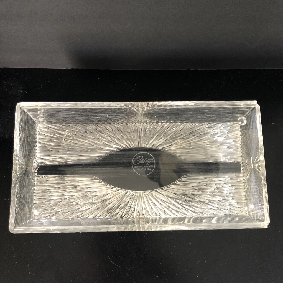 De colección Celebrity Inc Acrílico Kleenex Caja de Pañuelos Cubierta Soporte Starburst MCM NY, NY Foto 2 de 4