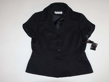Tahari Arthur S. Levine Women's 4 Button Blazer Jacket Size 10 Petite NWT Black