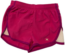 Xersion Pink Athletic Shorts Size M Panty Lining Drawstring Mesh Side Insets