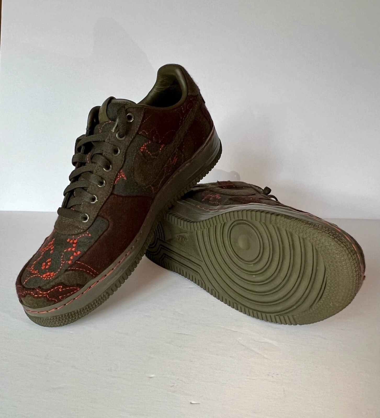 NEUF NIKE Air Force 1 Supreme Tz Low MAHARAM Moss 2009 TAILLE 10,5 NEUF DANS SA BOÎTE NON PORTÉ RARE