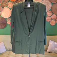 Vintage Michelle Leslie Olive Green Blazer Size M NWT 80s 90s Classic Look