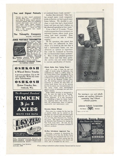 1939 Oshkosh Motor Trucks Inc. Ad: 4 Wheel Drive 1.5 to 10 Ton Capacity