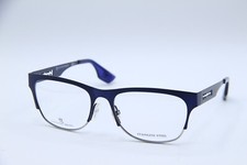 NEW ALEXANDER MCQUEEN MCQ 0027 K1I GUNMETAL BLUE AUTHENTIC EYEGLASSES 54-17 K1