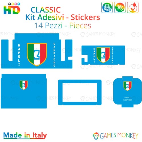 GamesMonkey® Skin kompati Nintendo Switch OLED CLASSIC D33 Neapel Scudetto 2023 - Picture 5 of 7
