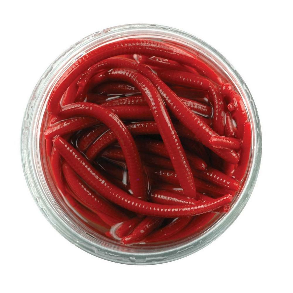 Berkley Gulp! Red Wiggler 4個セット Berkley Gulp Alive Mini-Earthworms - Red Wiggler - Twin Pack for