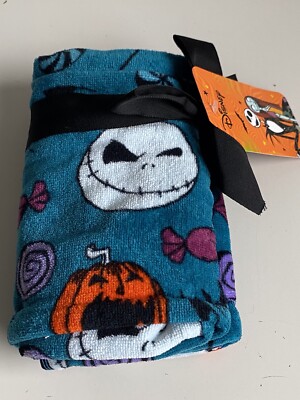 Set Of 2 Disney Nightmare Before Christmas Hand Towels Jack Skellington NEW