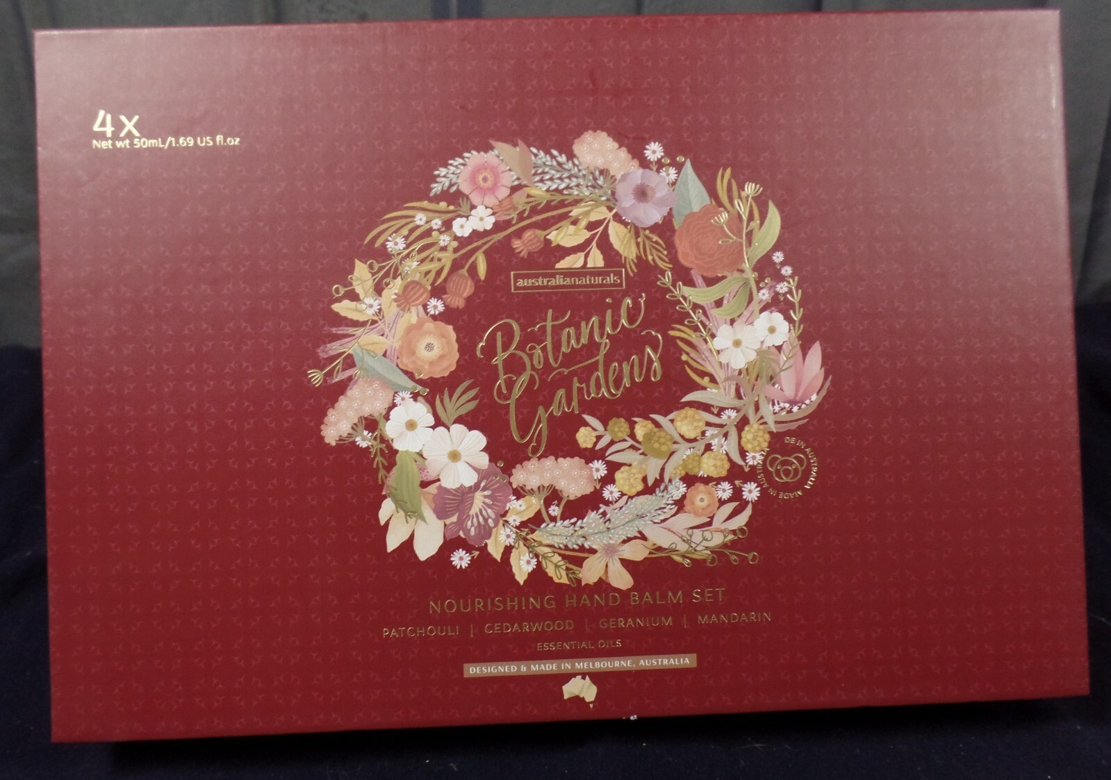 AUSTRALIA NATURALS BOTANIC GARDENS NOURISHING HAND BALM  4 pc Set-Unopened Box