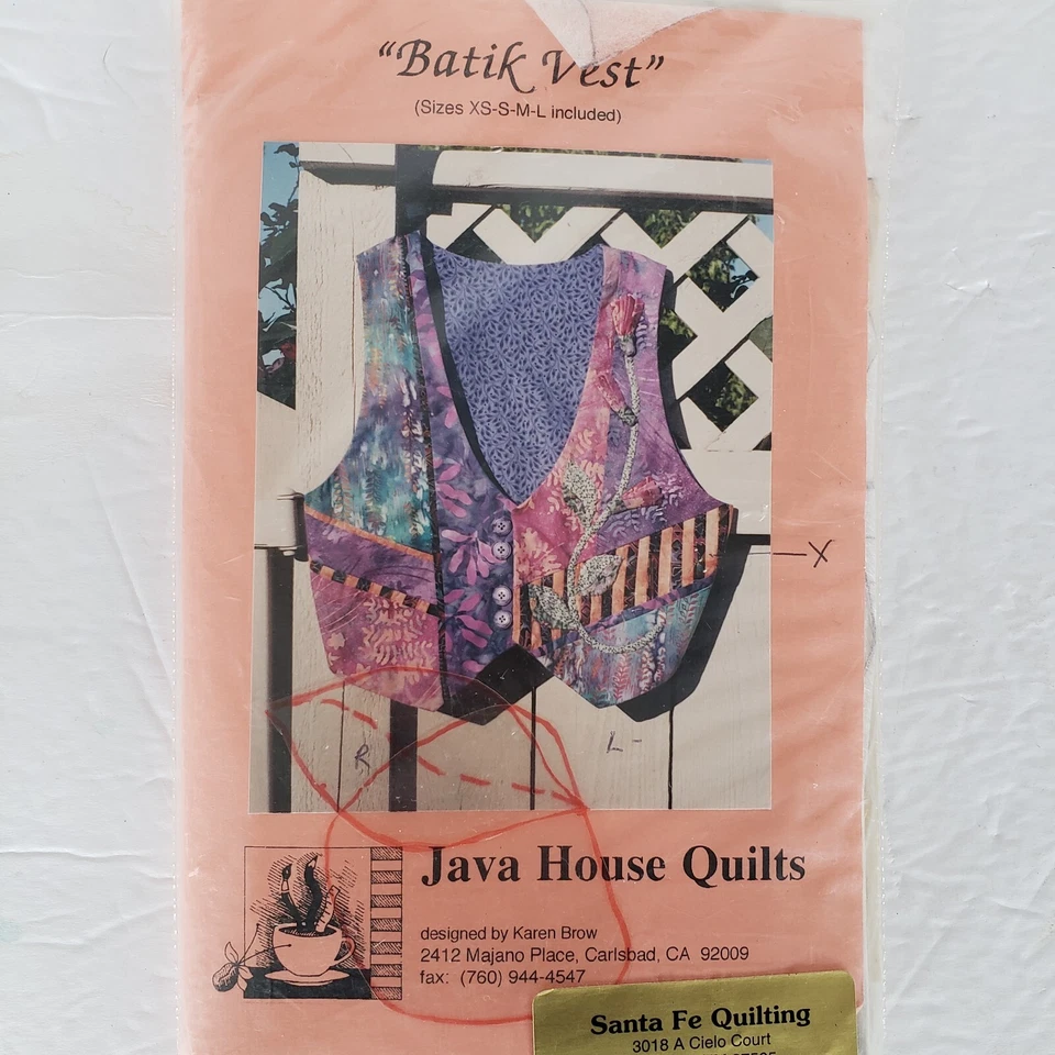 Quilted Applique Vest Sewing Patterns Lot of 10 Patriotic Country Christmas - Image 4 of 4