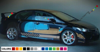 Aufkleber Sticker Stripe Kit für Honda Civic Type R 2006 2011 Carbon Fd2 Body Lippe