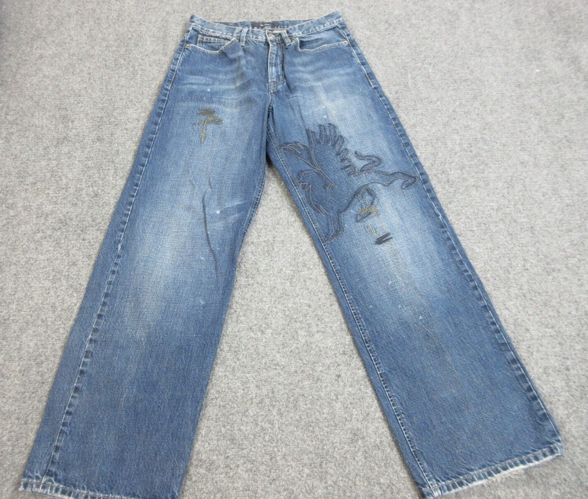 Sean John P Diddy Pants Mens 36 Blue Denim Jeans Hip Hop