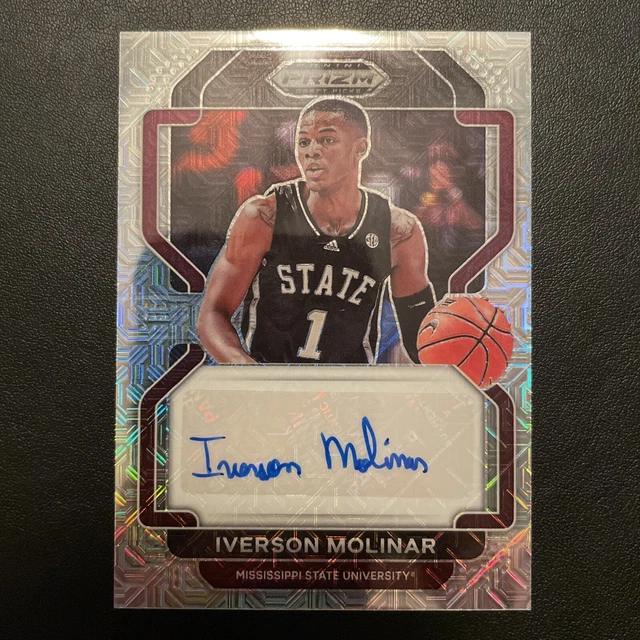 Iverson Molinar 2022-23 Panini Prizm Draft Picks Mojo Auto /25 Mississippi State