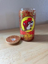 Buc-cee's Snow Globe Glass Tumbler Cup