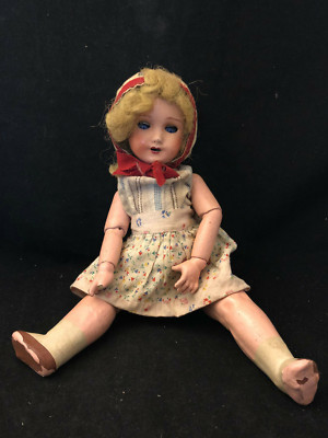 1 Poupée-Poupon Ancienne Datant 1925 Signée AM Tête Porcelaine avec Ses Vêtements Collection Parfait Etat - Collection