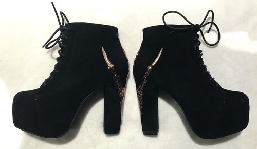 Jeffrey Campbell Boots | Women's | Lita Claw | Black Suede | Platform | UK 4 - Picture 6 of 24