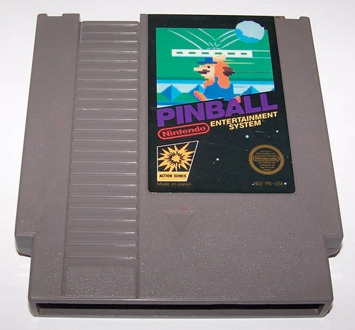 Vintage 1985 Pinball NES Nintendo Video Game Cartridge - Mario