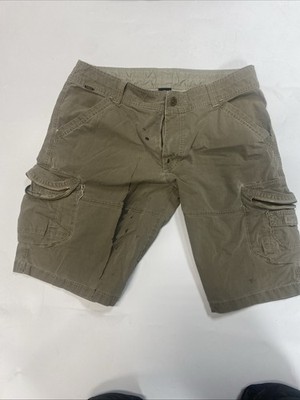 Kuhl Shorts Men 36 Green Grey Ambush Cargo Zip Pockets SEE DESCRIPTION