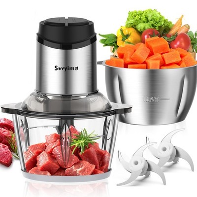 Food Processor, Meat Grinder Vegetable Chopper for Home Use, Sovyime Small with