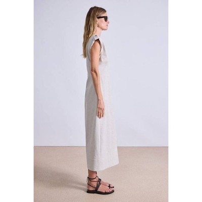 Apiece Apart Linen Blend Shift Maxi Midi Dress in Flax 6 | eBay