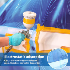 Pre-Taped Automotive Masking Film 4 Pack 59 in X 65 Feet Rolls, Tape and Drap...