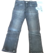 Joe's Kids Moto Jeans   Girls Size 6R   Rinse Black   Distressed Stretch Denim