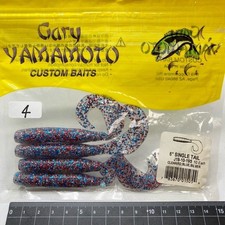 818319 Gary Yamamoto 6 Inch Jumbo Gloves 4 195 Clear Red Blue Silver Flk Conditi