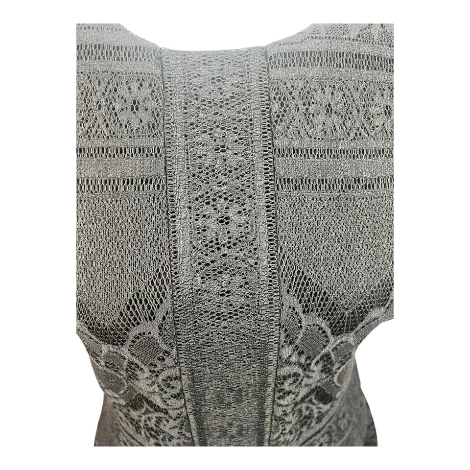 MAJE Black Lace Midi Dress Sz 2 (Aus 8/10) Whimsygoth Goth Witchy Alt Elegant - image 3 of 4