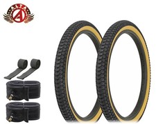 ALTA Bicycle Tires 20" x 2.125 Black/Gum SNAKE SKIN TEXTURED BMX Freestyle, 6pc.