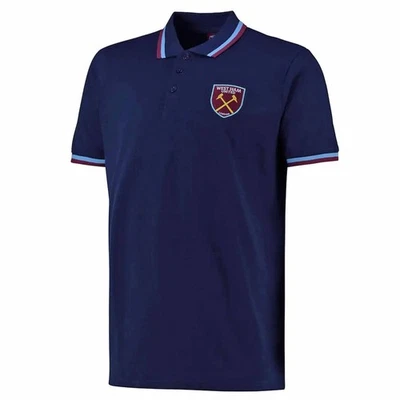Official West Ham United Crest Polo Shirt Mens West Ham Football Fans Polo Shirt