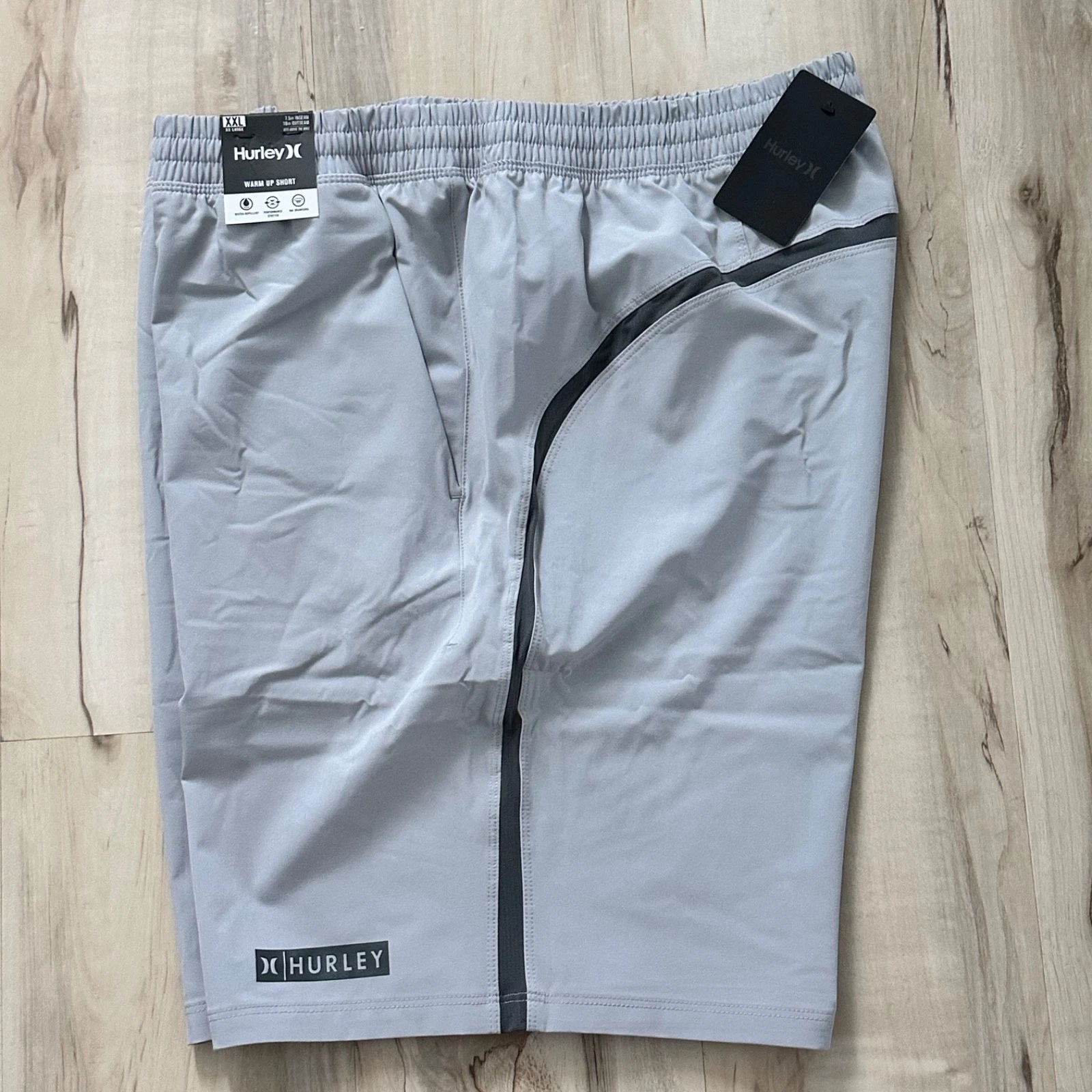 HURLEY *NEW* Men's Stone Gray Warm Up Shorts (size 2XL)