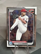 2024 Bowman Draft Chrome 1st Chase Burns #BDC-55 Reds