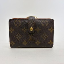 Louis Vuitton Monogram Viennois Bi-fold Wallet M61663 Kiss-lock Compact Brown