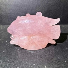 2.65LB 6.5" Cuarzo Rosa Natural Peces Talla Cristal Adorno Regalo